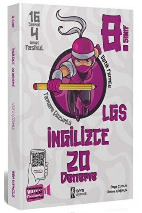 İSEM Yayıncılık İsem Yayınları 8. Sınıf LGS İngilizce 20 Deneme Video Çözümlü