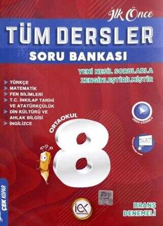İlk Önce Yayıncılık 8. Sınıf Tüm Dersler Soru Bankası