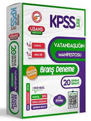 İnformal Yayınları 2023 KPSS Vatandaşlığın Manifestosu 20 Deneme Çözümlü