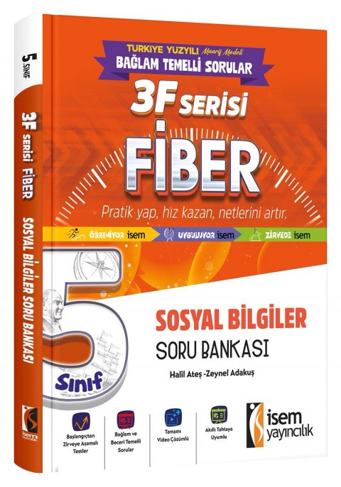 İSEM YAY. 5.SINIF FİBER SOSYAL BİLGİLER SORU BANKASI