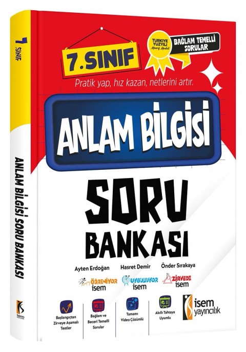 İsem Yayıncılık 7. Sınıf Anlam Bilgisi Soru Bankası