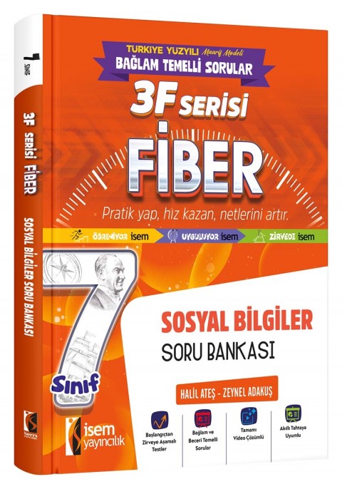 İSEM YAY. 7.SINIF FİBER SOSYAL BİLGİLER SORU BANKASI