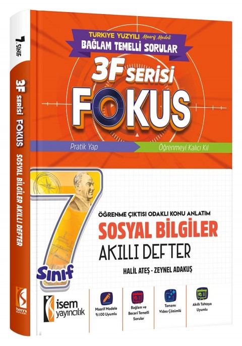 İSEM YAY. 7.SINIF FOKUS SOSYAL BİLGİLER AKILLI DEFTER