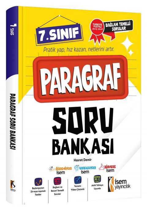 İsem Yayıncılık 7.Sınıf Paragraf Soru Bankası