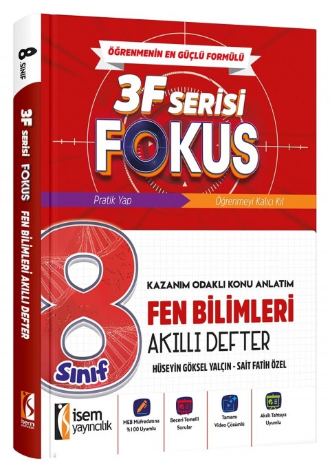 İSEM YAY. 8.SINIF FOKUS FEN BİLİMLERİ AKILLI DEFTER