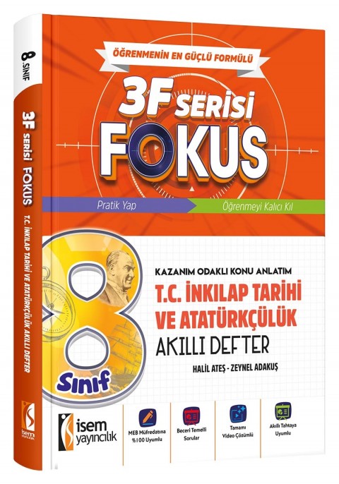 İSEM YAY. 8.SINIF FOKUS İNKILAP T. AKILLI DEFTER