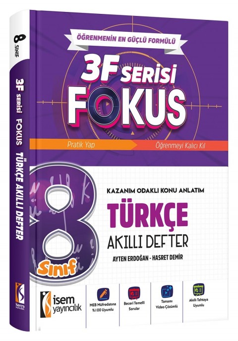 İSEM YAY. 8.SINIF FOKUS TÜRKÇE AKILLI DEFTER