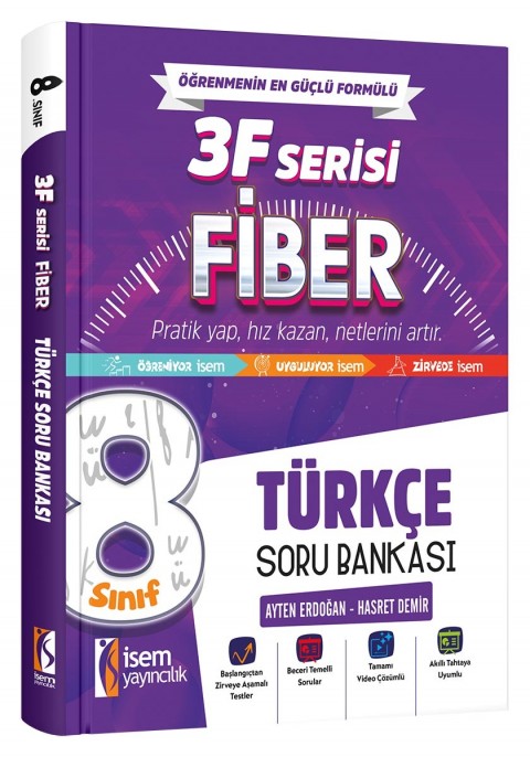 İSEM YAY. 8.SINIF FİBER TÜRKÇE SORU BANKASI
