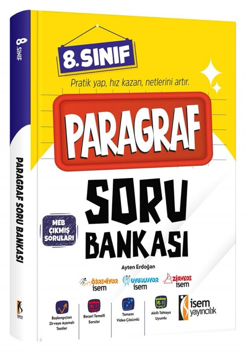 İsem Yayıncılık.8 Sınıf Paragraf Soru Bankası