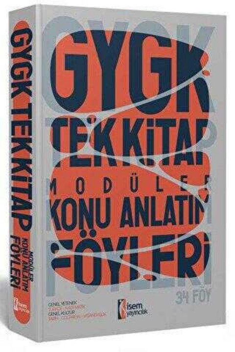 İsem Yayınları 2025 KPSS Genel Yetenek Genel Kültür Konu Anlatım Föyleri Tek Kitap