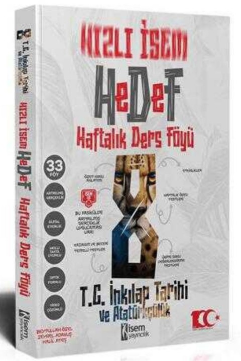 İsem Yayınları 8. Sınıf Hızlı İsem T.C. İnkılap Tarihi ve Atatürkçülük Hedef Haftalık Ders Föyü