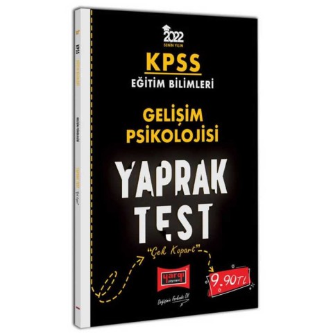 KPSS Eğitim Bilimleri Gelişim Psikolojisi Yaprak Test