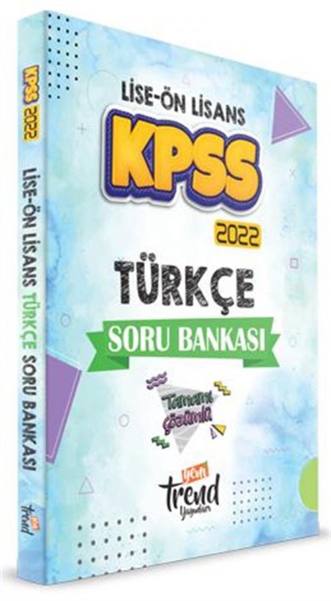 KPSS Lise Ön Lisans Türkçe Soru Bankası Çözümlü Yeni Trend Yayınları