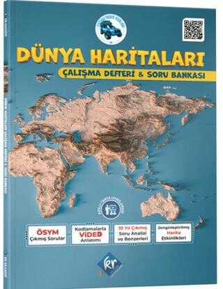 KR Akademi Yayınları Coğrafyanın Kodları Dünya Haritaları Çalışma Defteri ve Soru Bankası