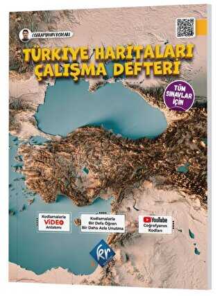 KR Akademi Yayınları Coğrafyanın Kodları Türkiye Haritaları Çalışma Defteri Tüm Sınavlar İçin