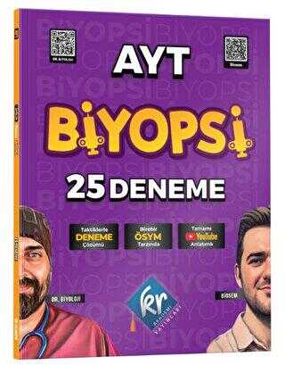 KR Akademi Yayınları Dr. Biyoloji ve Biosem AYT Biyopsi 25 Biyoloji Deneme