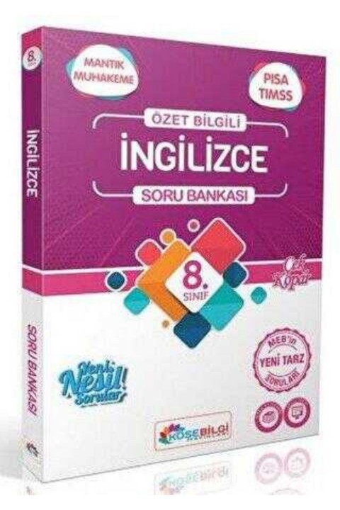Köşe bilgi Yayınları 8. Sınıf İngilizce Soru Bankası