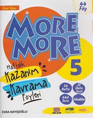 Kurmay ELT 5. Sınıf More & More Haftalık Kazanım Kavrama Föyleri