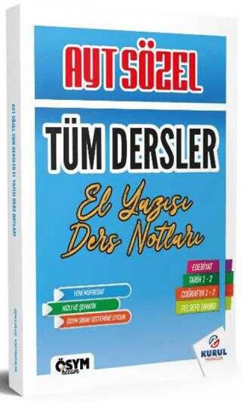 Kurul Yayıncılık 2025 AYT Sözel Tüm Dersler El Yazısı Ders Notları