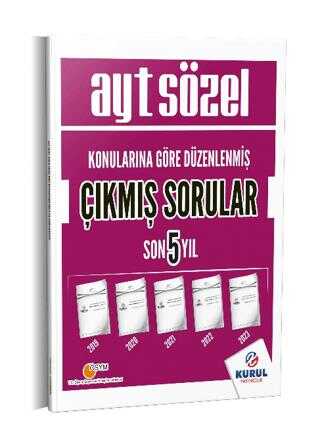 Kurul Yayıncılık AYT Eşit Ağırlık Konularına Göre Düzenlenmiş Son 5 Yıl çıkmış Sorular