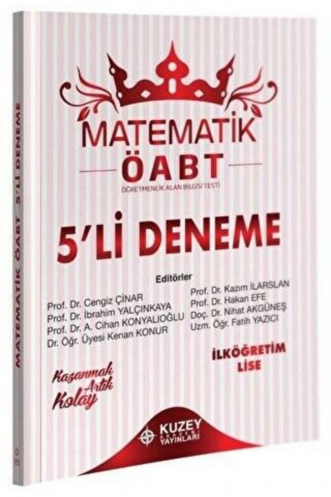 Kuzey Akademi ÖABT Lise Matematik 5 Deneme Çözümlü - Cengiz Çınar Kuzey Akademi Yayınları