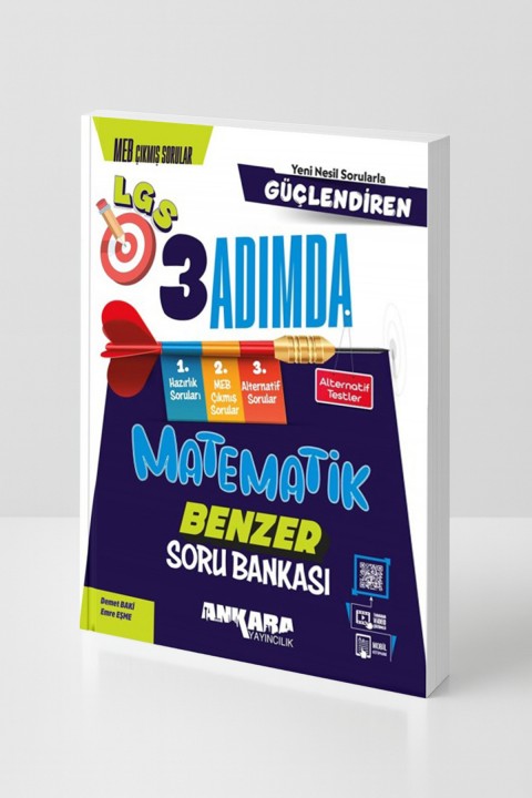 LGS 3 Adımda Matematik Benzer Soru Bankası MEB Çıkmış Sorularla (GÜNCEL BASKI)