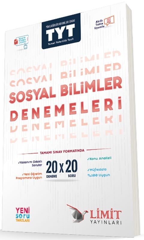 Limit Yayınları YKS TYT Sosyal Bilimler Kronometre 20x20 Deneme Sınavları