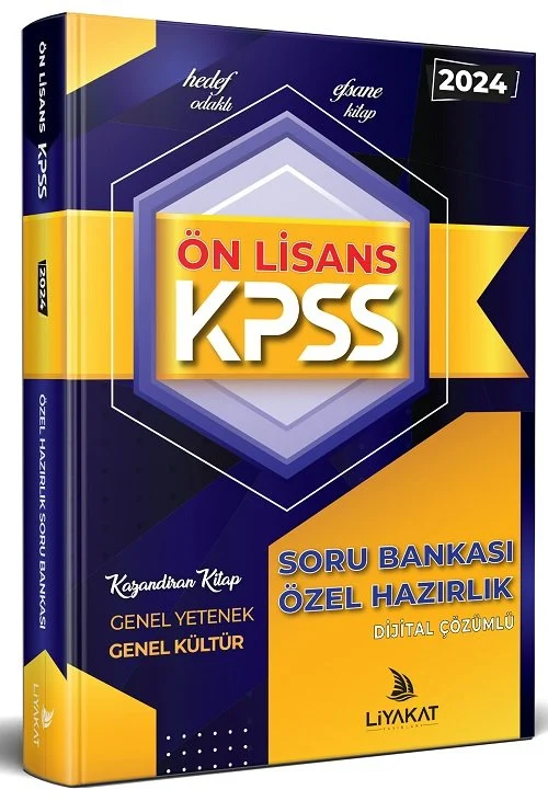 Liyakat 2024 KPSS Ön Lisans Soru Bankası Çözümlü Liyakat Yayınları