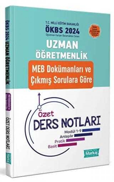 Markaj Yayınları 2022 Uzman Öğretmenlik MEB Çalışma Kitabı ÖBA Ders Videoları Özet Ders Notları
