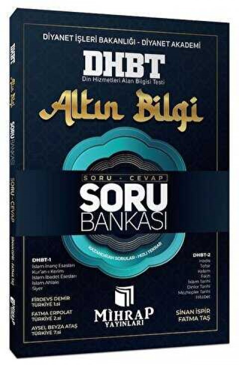 Mihrap Yayınları DHBT Altın Bilgi Soru Cevap Soru Bankası