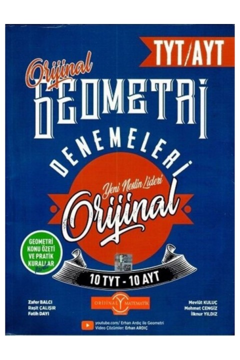 Orijinal Yayınları TYT AYT Geometri Denemeleri