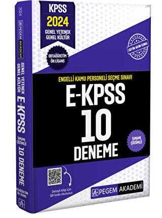 Pegem Akademi Yayıncılık 2024 E-KPSS Tamamı Çözümlü 10 Deneme Ortaöğretim-Önlisans