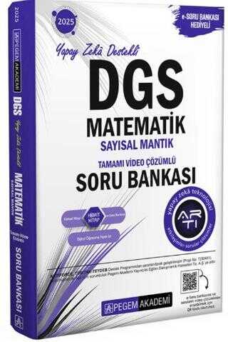 Pegem Akademi Yayıncılık 2025 DGS Matematik Sayısal Mantık Tamamı Video Çözümlü Soru Bankası