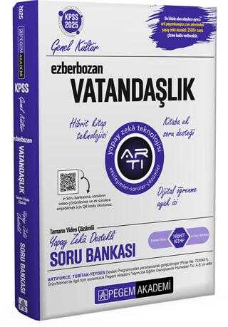 Pegem Akademi Yayıncılık 2025 Ezberbozan KPSS Genel Yetenek Genel Kültür Vatandaşlık Soru Bankası