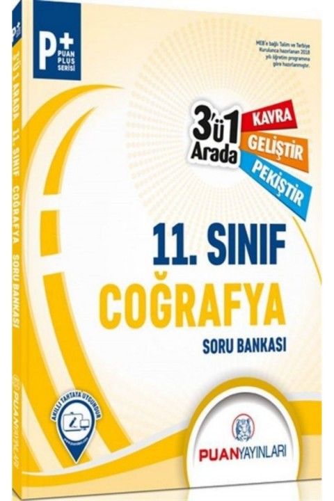 Puan Akademi Yayınları 11. Sınıf Coğrafya 3`ü 1 Arada Soru Bankası