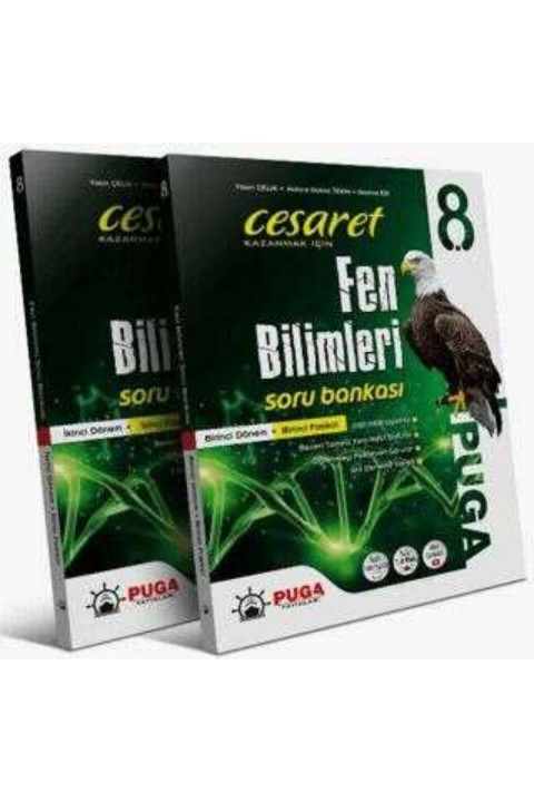 Puga Yayınları 8. Sınıf Cesaret Kazanmak İçin Fen Bilimleri Soru Bankası