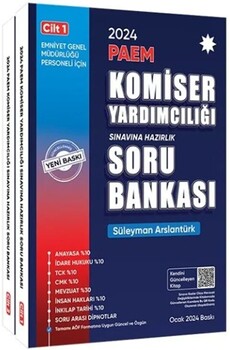 Süleyman Arslantürk 2024 PAEM Komiser Yardımcılığı Soru Bankası Seti 2 Cilt