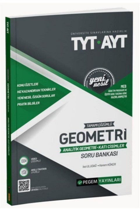 TYT-AYT Tamamı Çözümlü Geometri Analitik Geometri - Katı Cisimler Soru Bankası