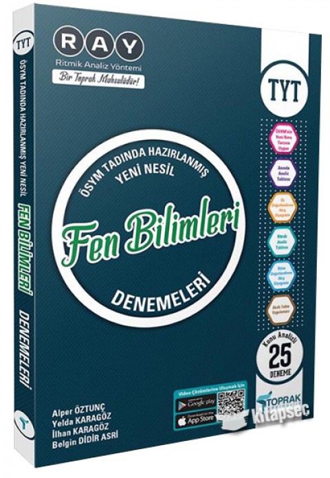 TYT Fen Bilimleri RAY Konu Analizli 25 Deneme Toprak Yayıncılık