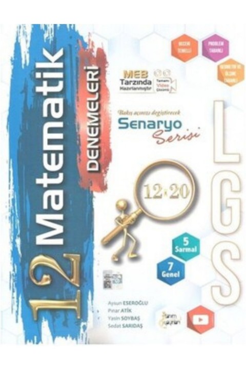 Tanım Yayınları 8. Sınıf LGS Matematik 12x20 Deneme