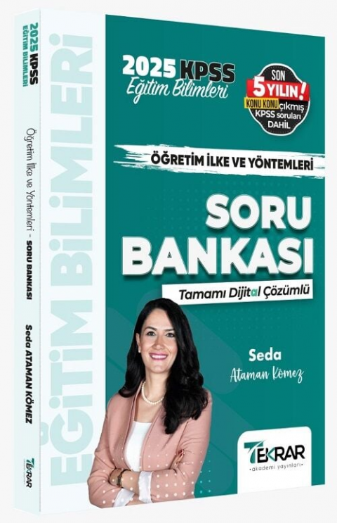 Tekrar Akademi 2025 KPSS Eğitim Bilimleri Öğretim İlke ve Yöntemleri Soru Bankası Çözümlü