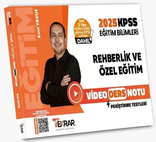 Tekrar Akademi 2025 KPSS Eğitim Bilimleri Rehberlik ve Özel Eğitim Video Ders Notu