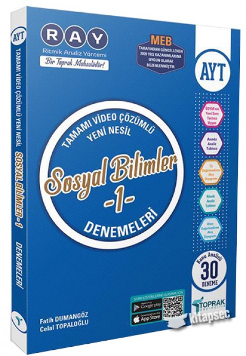 Toprak Yayıncılık AYT Sosyal Bilimler 1 RAY 30 Deneme