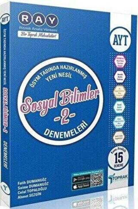 Toprak Yayıncılık AYT Sosyal Bilimler 2 - Ray Konu Analizli 15 Deneme