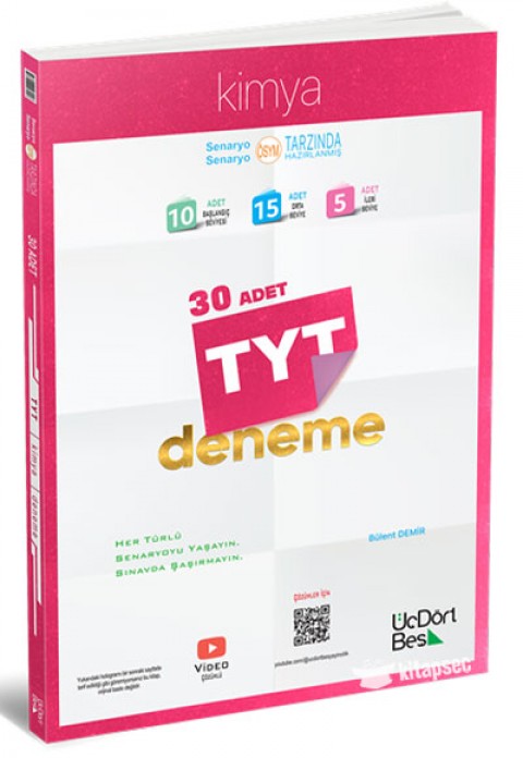 Üç Dört Beş Yayınları TYT Kimya 30 Deneme