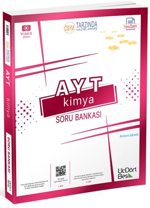 ÜçDörtBeş Yayınları AYT Kimya Soru Bankası