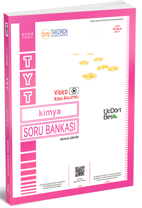 ÜçDörtBeş Yayınları TYT Kimya Soru Bankası