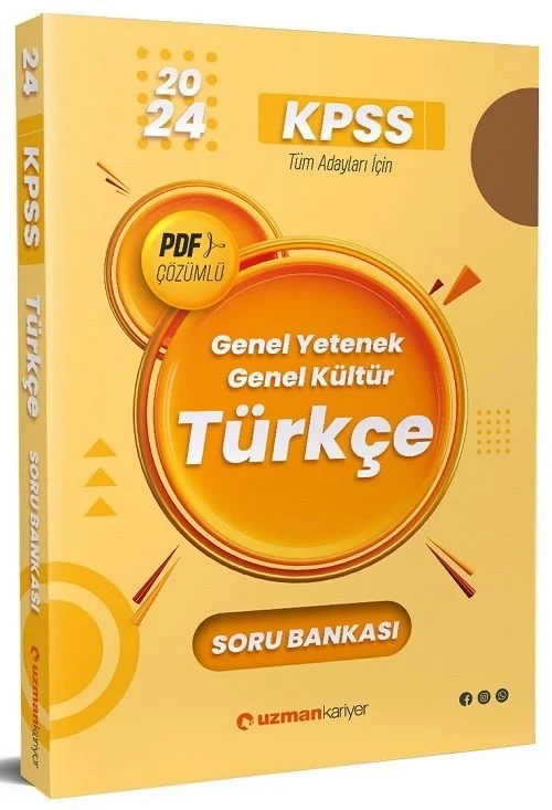 Uzman Kariyer Yayınları 2024 KPSS Türkçe Soru Bankası