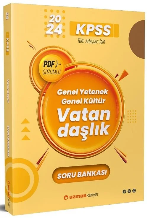 Uzman Kariyer Yayınları 2024 KPSS Vatandaşlık Soru Bankası