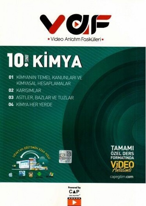 Vaf Yayınları 10. Sınıf Kimya Video Anlatım Fasikülleri